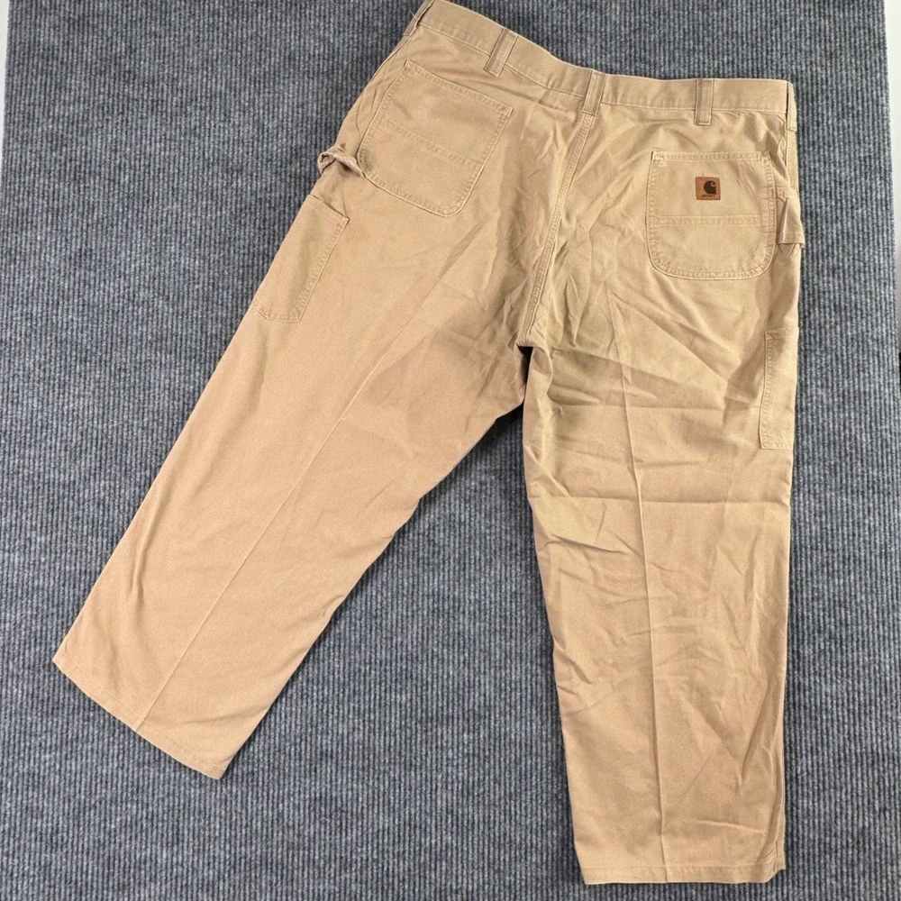 Carhartt Carpenter Pants‎ Mens 44x30 Beige Canvas Utility Workwear Y2K Gorpcore